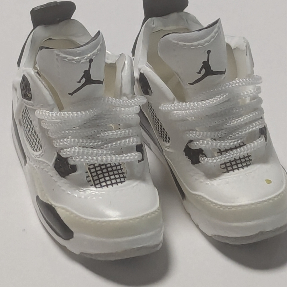 New Miniature White and Black Sneakers with Logo doll shoes ( Fit Labubu )